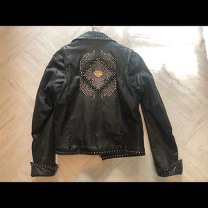 Leather Harley riding jacket